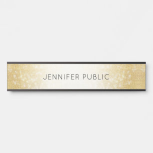 Elegante Gold Glitzer Glamour Template Moderne Türschild