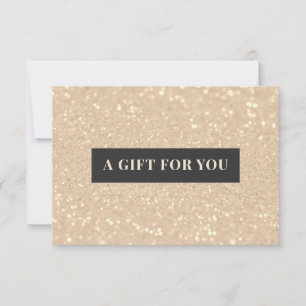 Elegante Gold Glitzer Luxury Certificate Geschenkk