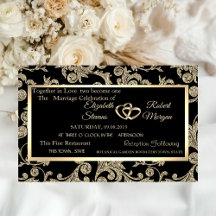 Elegante Gold Glitzer Wirbel, Frame Wedding