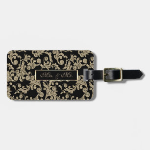 Elegante Gold Glitzer Wirbel Gepäckanhänger