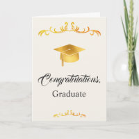 Elegante Gold Gratulations Absolvent Abschlussfeie