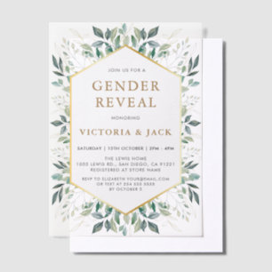 Elegante Gold Greenerity Frame Gender Reveal