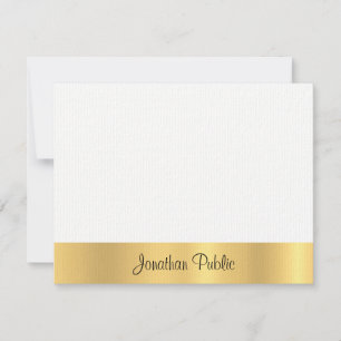 Elegante Gold Hand Script Moderne Vorlage flache B
