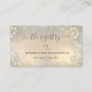 Elegante Gold Hearts Rahmen Hochzeit Begleitkarte