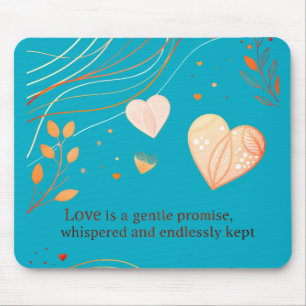 Elegante Gold-Herz-Liebeskunst Mousepad