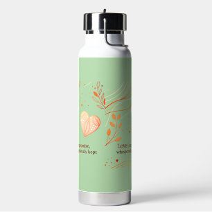 Elegante Gold-Herz-Liebeskunst Trinkflasche