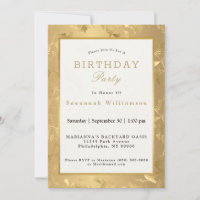 Elegante Gold Hummingbirds Glam Birthday Party