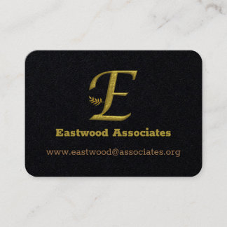 Elegante Gold Initial Letter E Logo Business Card Visitenkarte