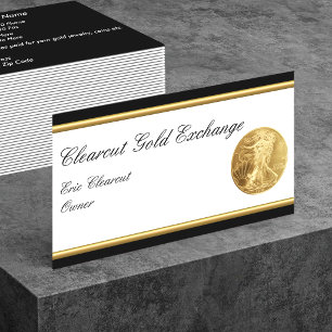 Elegante Gold-Investment-Geschäftskarten Visitenkarte