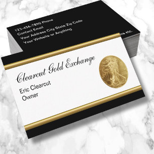 Elegante Gold-Investment-Moderne Visitenkarten Visitenkarte
