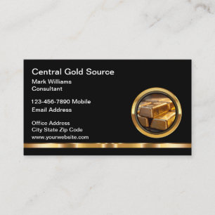 Elegante Gold-Investment Services Visitenkarte