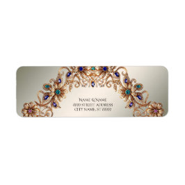 Elegante Gold Jewel Blume Rücksendeadresse