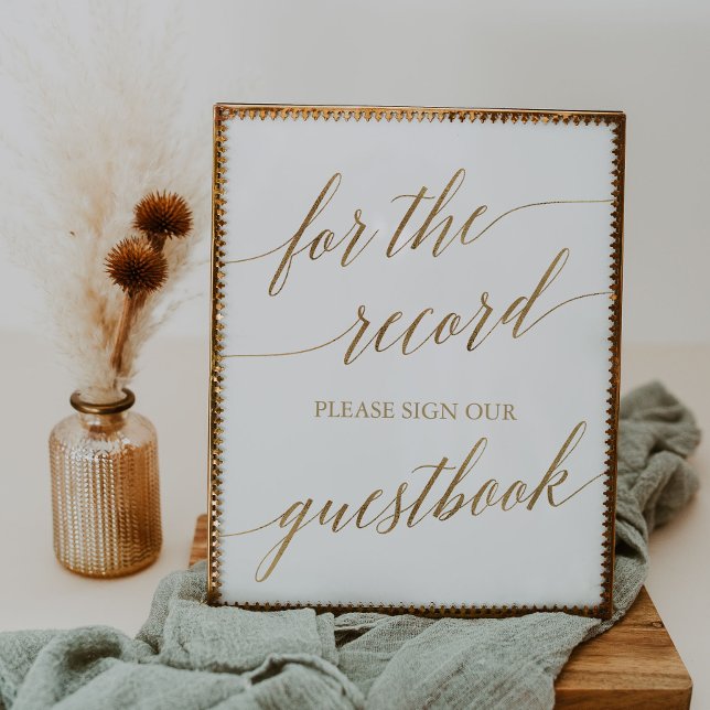 Elegante Gold-Kalligraphie für die Aufnahme Poster (Von Creator hochgeladen)