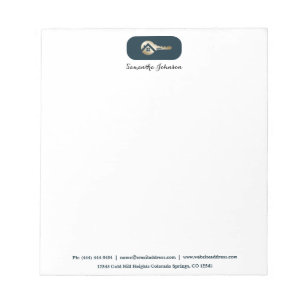 Elegante Gold Key Blue Spruce Realtor Notepad Notizblock