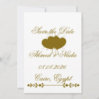 Elegante Gold-Lace-Hochzeitseinladung zum Vormerke Einladung