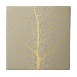 Elegante Gold Leaf Tree Muster Keramik Tile Fliese