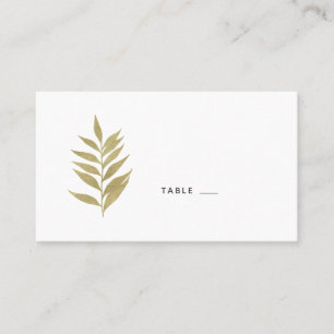 Elegante Gold Leaf Wedding Platzkarte Escort Card