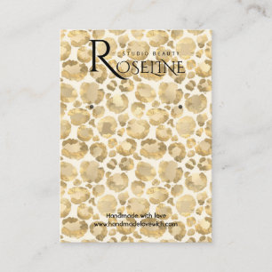 Elegante Gold Leopard Print Display Card Visitenkarte