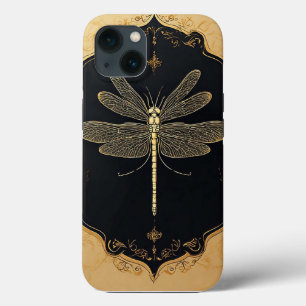 Elegante Gold-Libellen-Illustration Case-Mate iPhone Hülle
