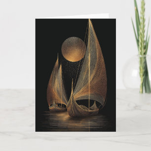 Elegante Gold Line Kunst, Dichtung und Musik Karte
