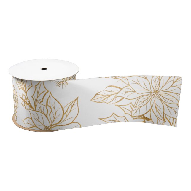 Elegante Gold Line Satinband (Spule)