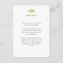 Elegante Gold Lotus Blume Hochzeiten Details