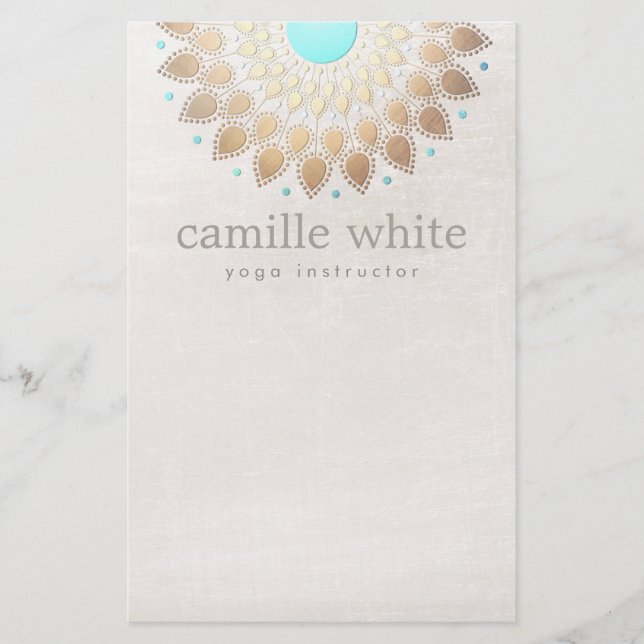 Elegante Gold Lotus Natural Health and Beauty Flyer (Vorne)