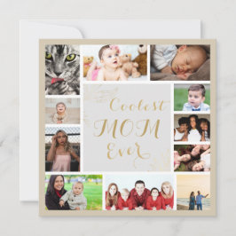 Elegante Gold Mama Wir Liebe Sie Gold FotoCollage