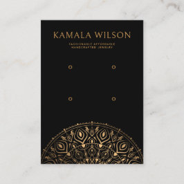 Elegante Gold Mandala Zwei-Paar-Earring-Display-Ka Visitenkarte