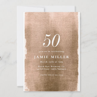 Elegante Gold Metallic Erwachsene Einladung zum Ge