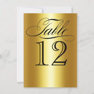 Elegante Gold Metallic Tischnummer Glam Bling