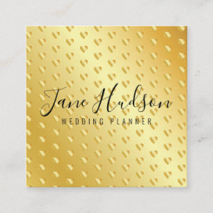 Elegante Gold Minimalist Editierbar 3,5x2,5 Geschä Quadratische Visitenkarte