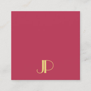 Elegante Gold Monogram Trendy Template Moderne Quadratische Visitenkarte