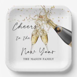 Elegante Gold New Year Party Paper Teller