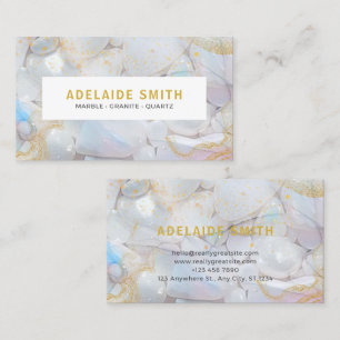 Elegante Gold-Perl-Marmor-Luxus-Visitenkarte Visitenkarte