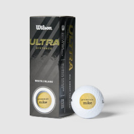Elegante Gold Personalisierte Trauzeugen Golfball