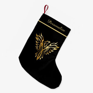 Elegante Gold Phoenix aus Ashes personalisieren Kleiner Weihnachtsstrumpf