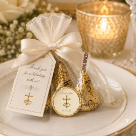 Elegante Gold Religious Catholic Wedding Rings