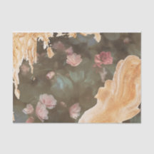 Elegante Gold Rosa Rose Bokeh Lichter Decoupage