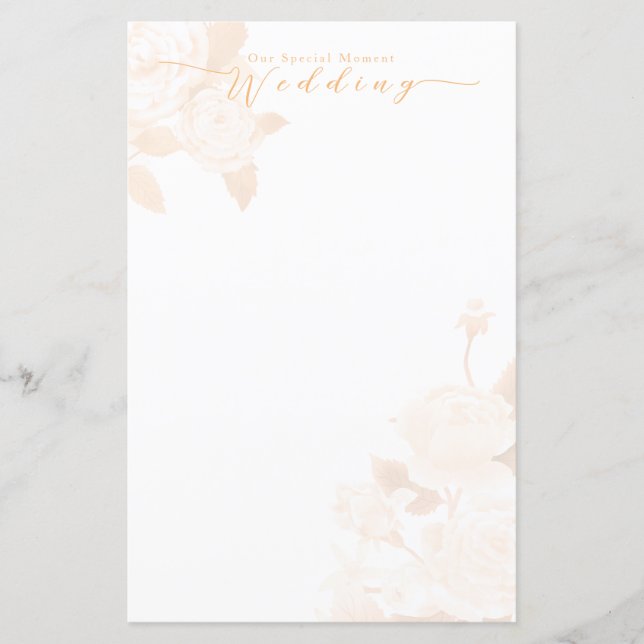 Elegante Gold Rose Black Blank Wedding Menu (Vorderseite)