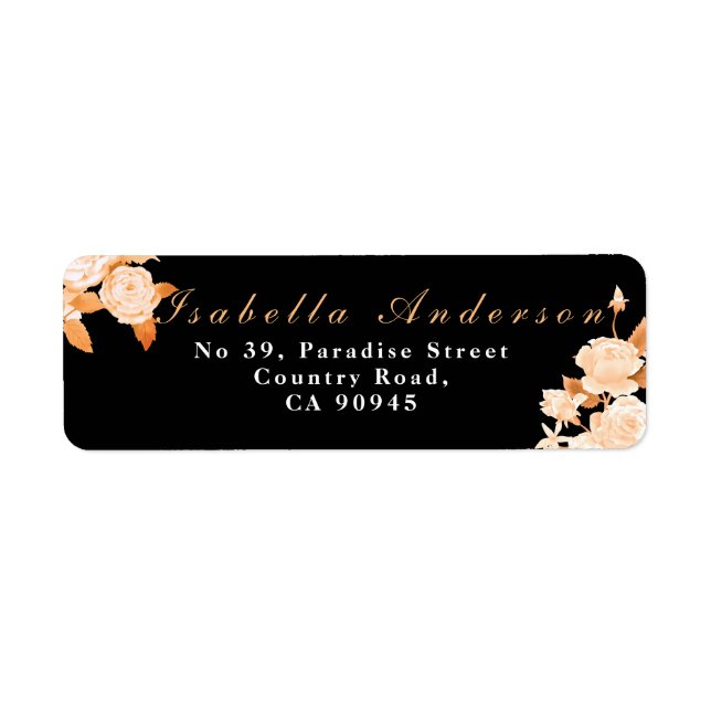 Elegante Gold Rose Black Wedding (Vorne)