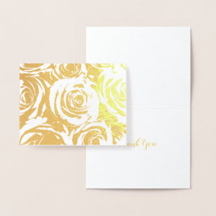 Elegante Gold-Rose Folienkarte