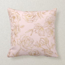 Elegante Gold-Rose Kissen
