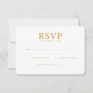 Elegante Gold-RSVP-Karte RSVP Karte