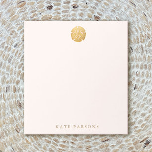 Elegante Gold San Dollar Note Card Notizblock