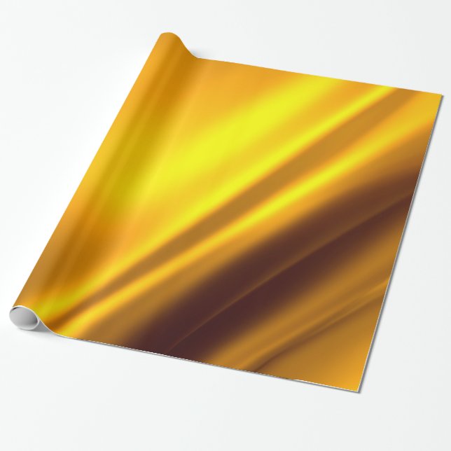 Elegante Gold Satin Imitate Texture Look Geschenkpapier (Ungerollt)