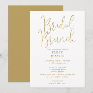 Elegante Gold-Schrift Hochzeits-Shower Einladung