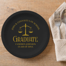 Elegante Gold-Schwarze Abschlussfeier der juristis