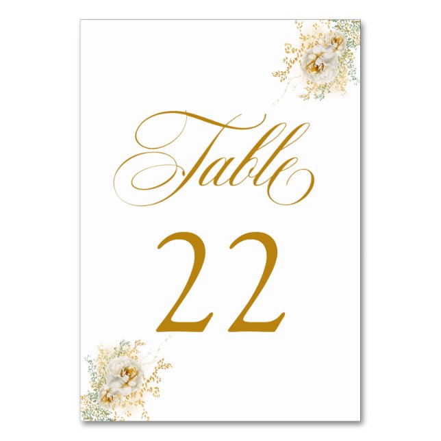 Elegante Gold Script Blues Hochzeitskarte 22 Tischnummer (Vorderseite)
