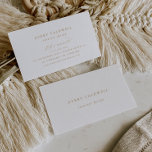 Elegante Gold Script Business Card Visitenkarte<br><div class="desc">Diese elegante Gold Script Visitenkarte ist perfekt für einen kleinen Geschäftsinhaber,  Berater,  Stylist und mehr! Das minimalistische Gold-Weiß-Design besticht durch extravagante romantische Typografie mit modernem Glam-Stil. Anpassbar in jeder Farbe. Behalt das Design minimal und elegant,  wie es ist,  oder personalisiere es durch Hinzufügen von eigenen Grafiken und Kunstwerken.</div>